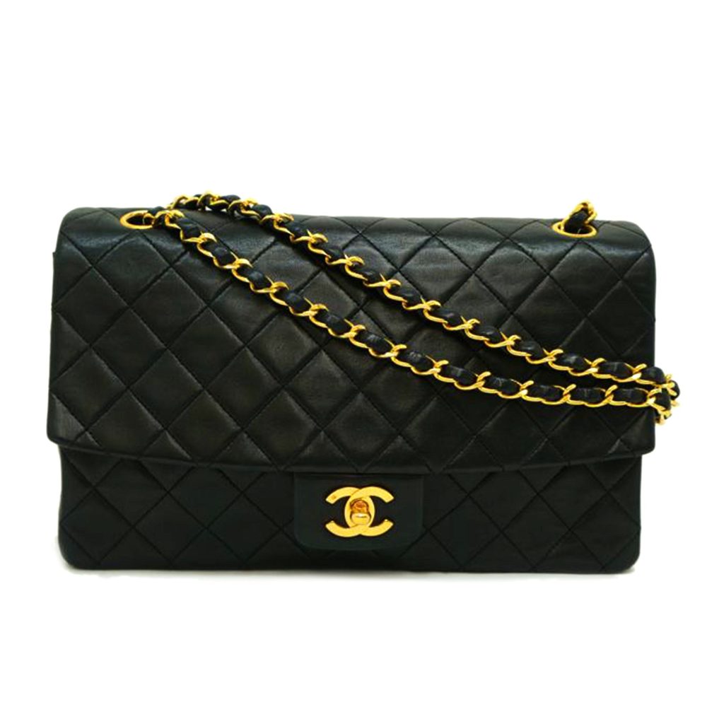 Chanel Matra Serum Skin Chain Shoulder Bag Black